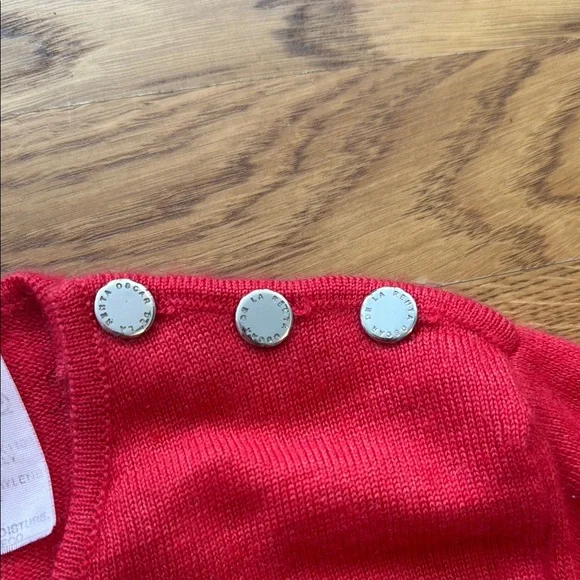 Oscar de la Renta Red Crew Neck Sweater - Picture 4 of 6